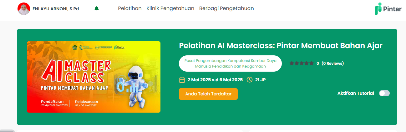 Guru MTsN 3 Muaro Jambi Siap Ikuti Pelatihan MOOC PINTAR Periode Mei 2025