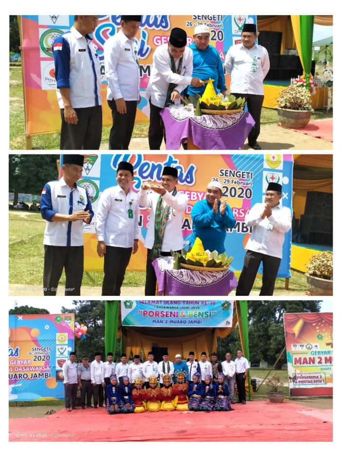 Kepala Kemenag Muaro Jambi Dan Kepala MTs N 3 Muaro Jambi Menghadiri Porsenima Di MAN 2 Muaro Jambi 