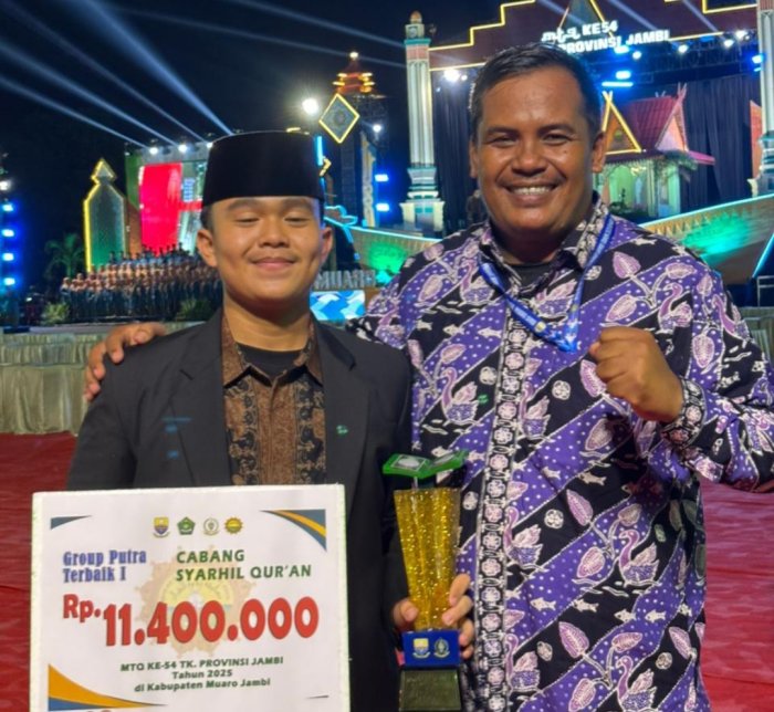 Royhan Sukma Wijaya, Alumni MTsN 3 Muaro Jambi Persembahkan Juara 1 Syarhil Quran untuk Kabupaten Muaro Jambi