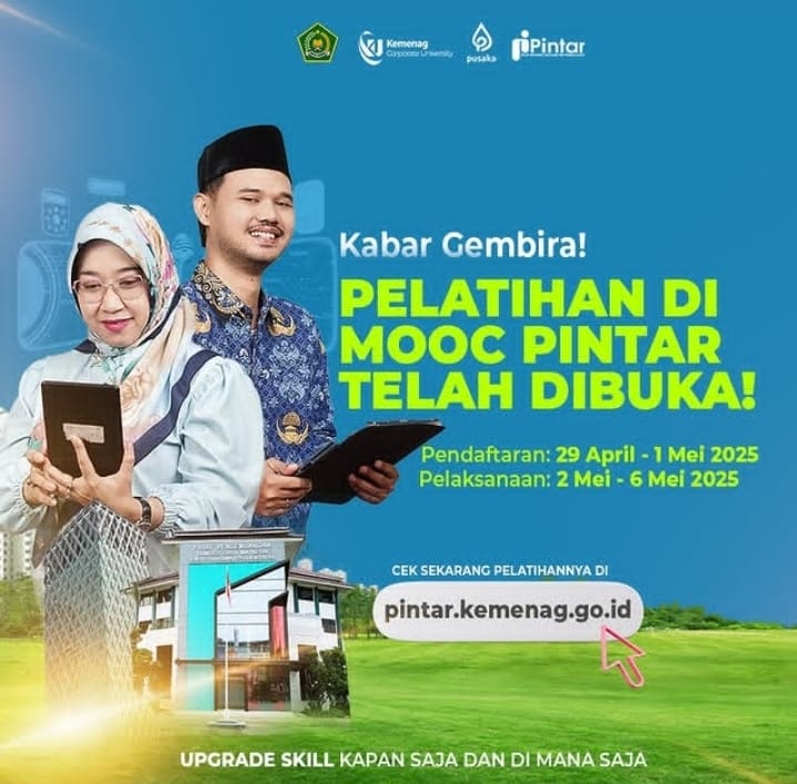 FYI : Pusbangkom Kemenag Gelar Pelatihan MOOC PINTAR Periode Bulan Mei 2025