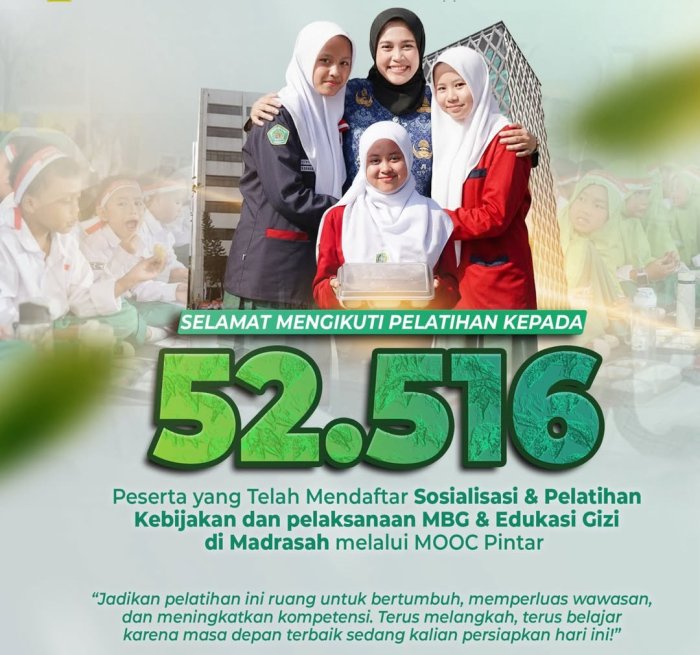 52.516 Peserta Ikuti Pelatihan MBG & Edukasi Gizi melalui MOOC Pintar