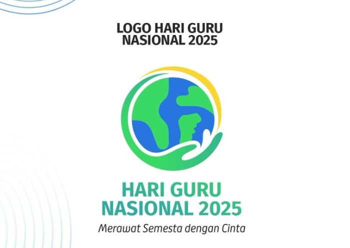 Logo Hari Guru Nasional 2025 Resmi Dirilis, Usung Tema Merawat Semesta dengan Cinta