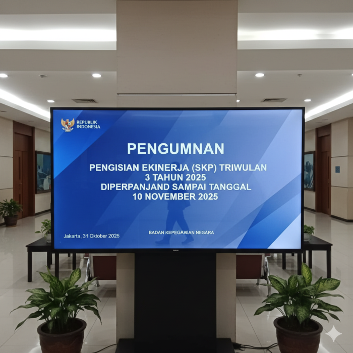 Pengumuman: Batas Waktu Pengisian SKP Triwulan III Tahun 2025 Diperpanjang hingga 10 November