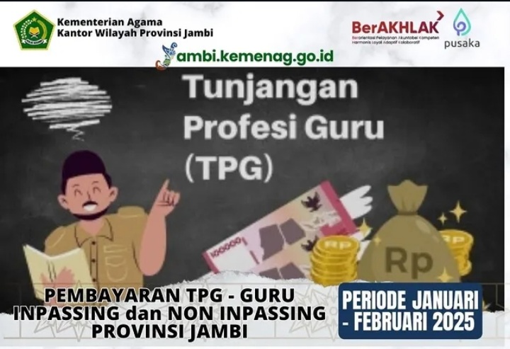 Kementerian Agama Provinsi Jambi Salurkan Tunjangan Profesi Guru (TPG) Periode Januari - Februari 2025