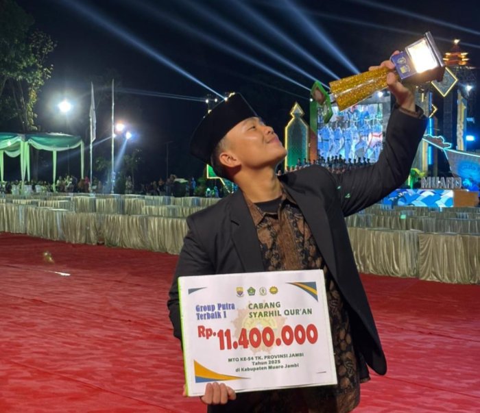 Alumni MTsN 3 Muaro Jambi Raih Juara 1 Syarhil Quran, Harumkan Nama Kabupaten Muaro Jambi