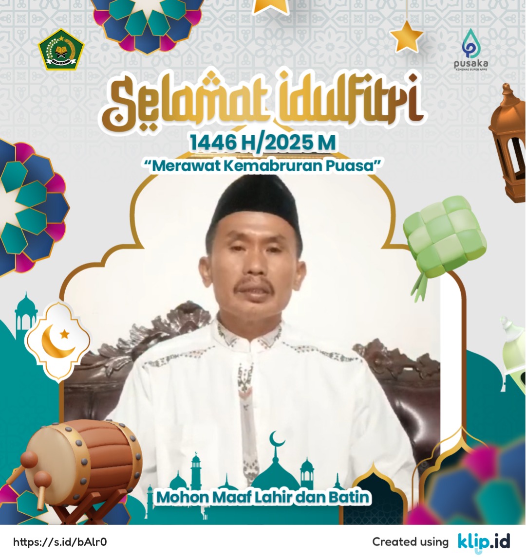 Kepala MTsN 3 Muaro Jambi, Kardono Z., Mengucapkan Selamat Hari Raya Idul Fitri 1446 H  