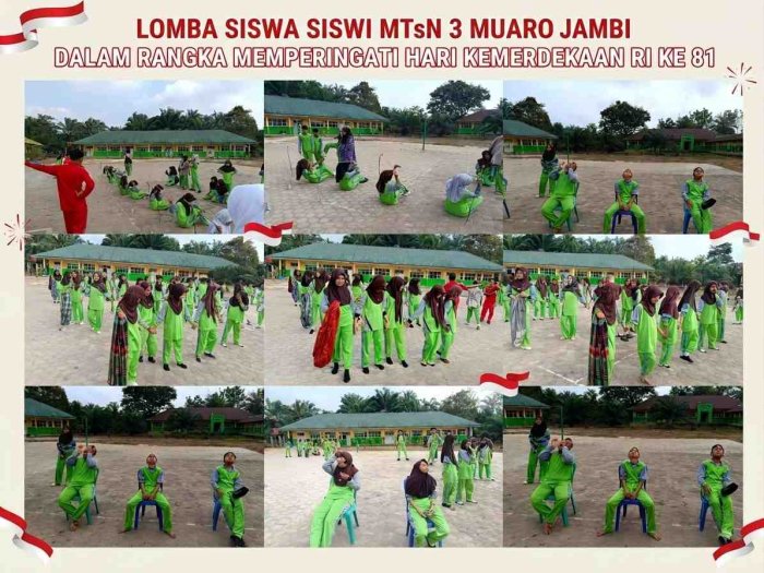 Semangat Juang Warnai Lomba 17 Agustus di MTsN 3 Muaro Jambi