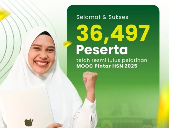 Sebanyak 36.497 Peserta Resmi Lulus Pelatihan MOOC Pintar HSN 2025, Termasuk Guru-Guru MTsN 3 Muaro Jambi